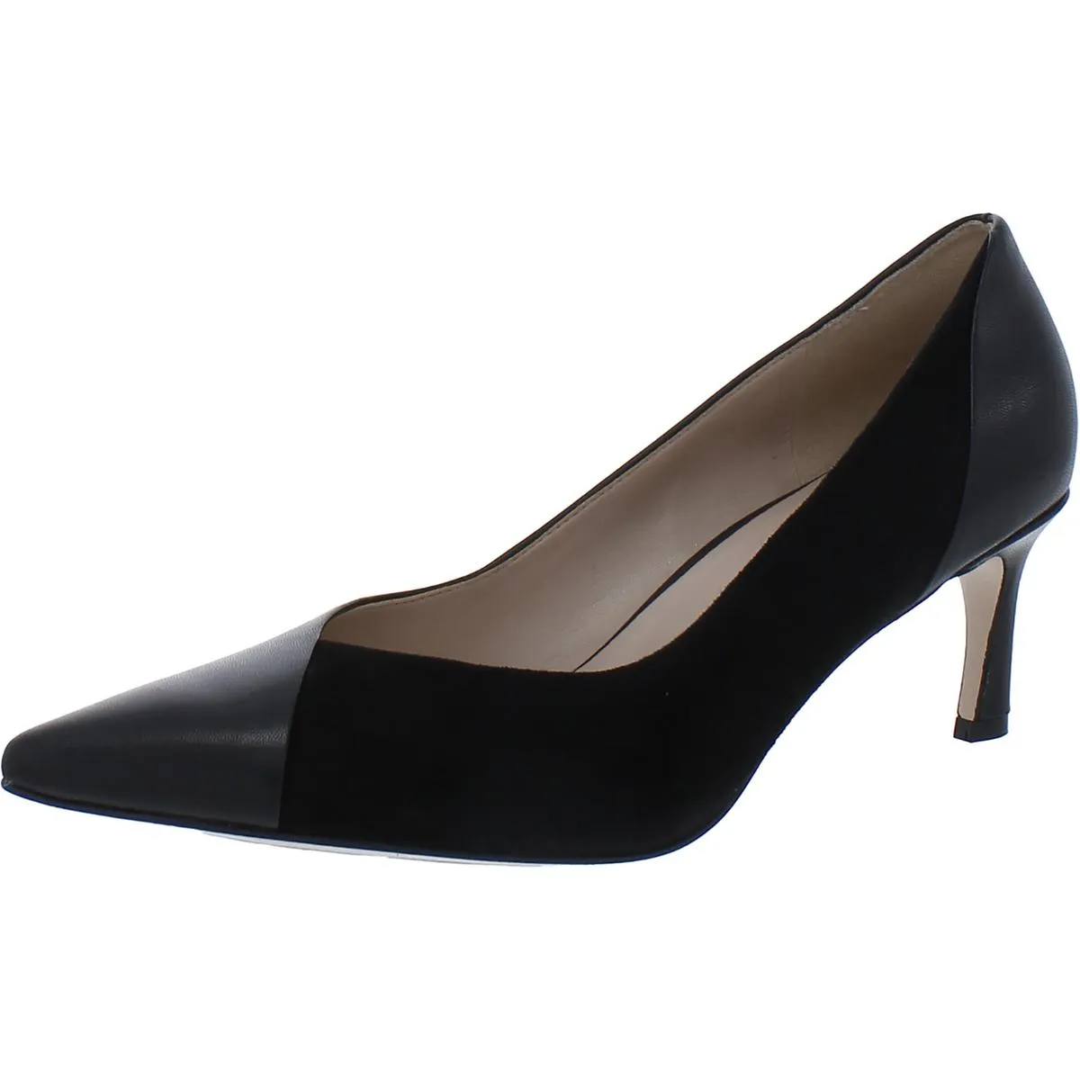 27 Edit Womens Faris Leather Pointed Toe Pumps