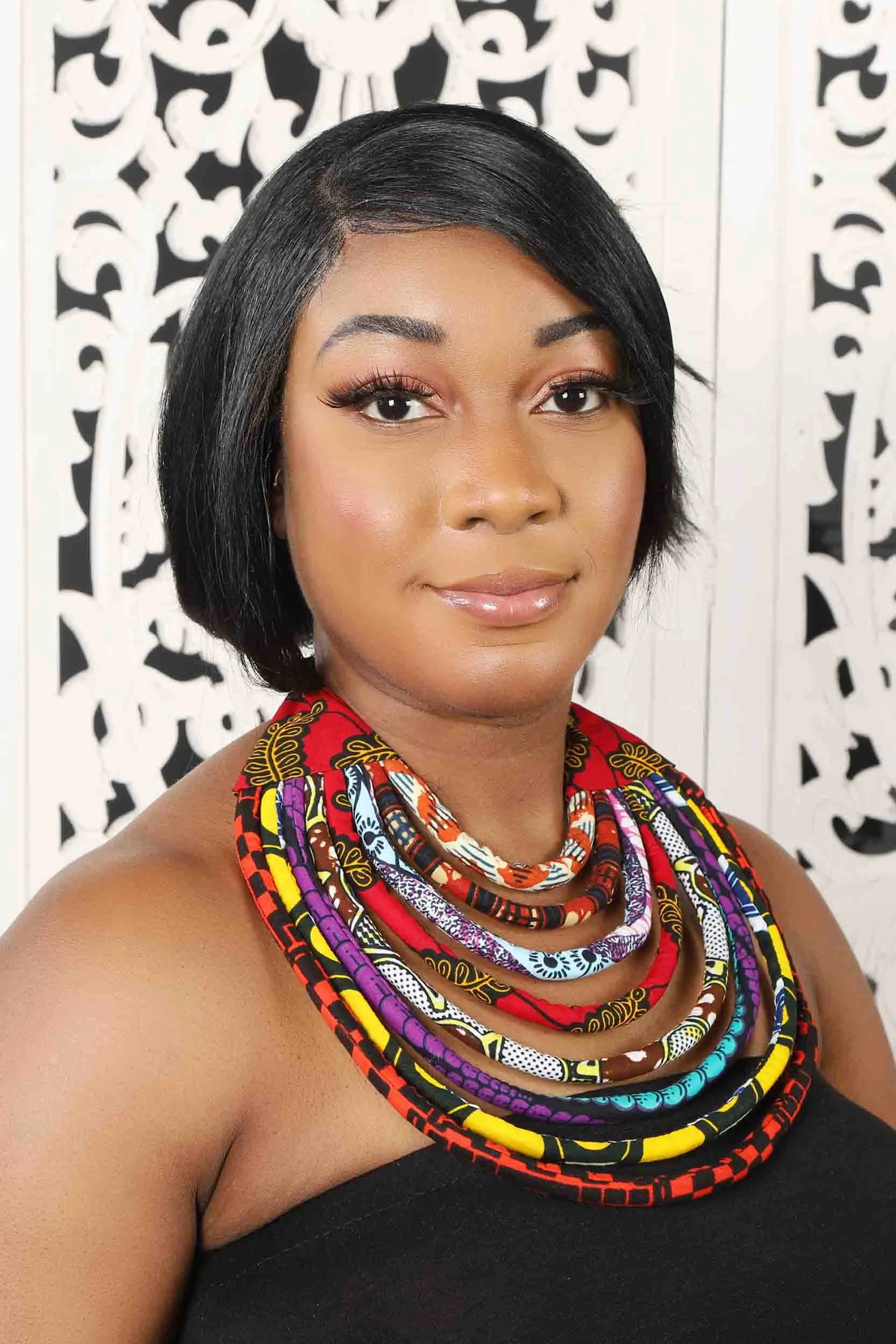 African Print Layered Necklace (Multicolor Set B)