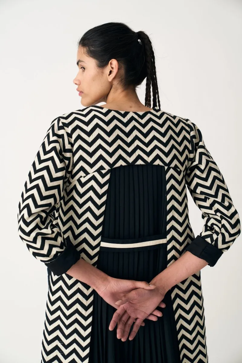 Back Pleat Jacket Co-ord - Black (Set of 3)