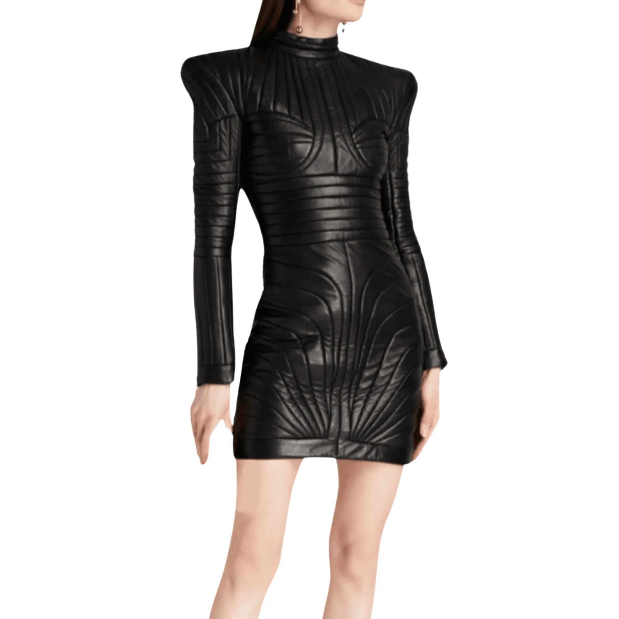 Black Leather Dress for Women