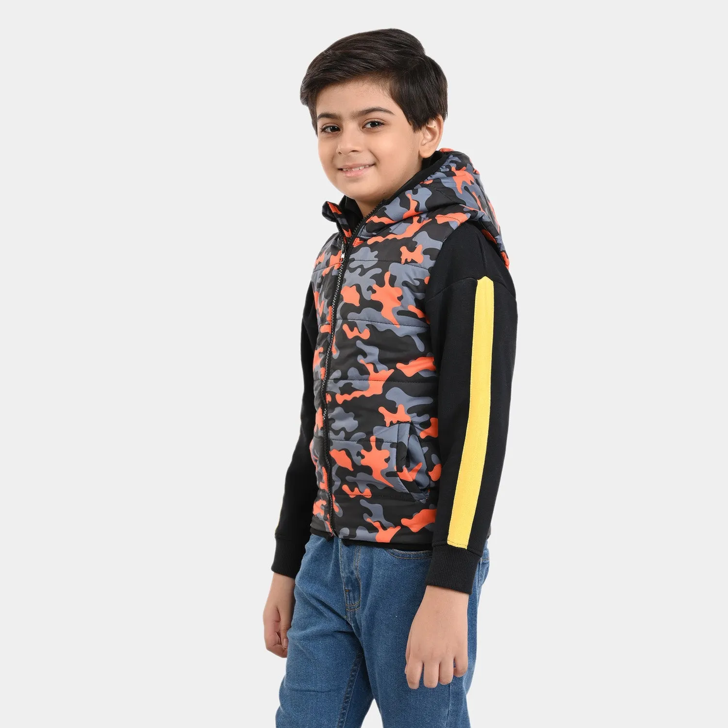 Boys taffeta Quilted Jacket Polish - Camo