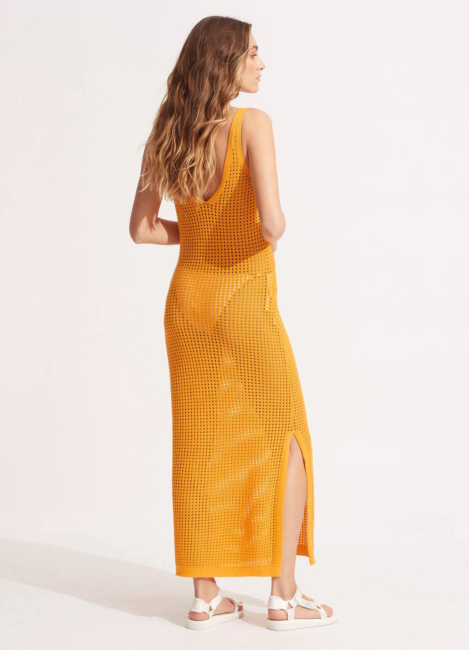 Byron Knit Dress - Rockmelon