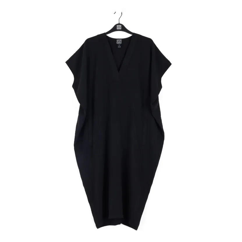 Caftan Pocket Dress in Black by Clara Sunwoo