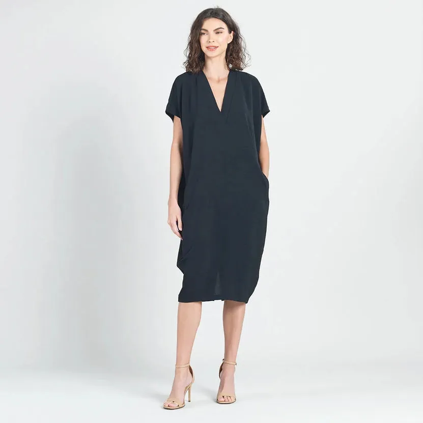 Caftan Pocket Dress in Black by Clara Sunwoo