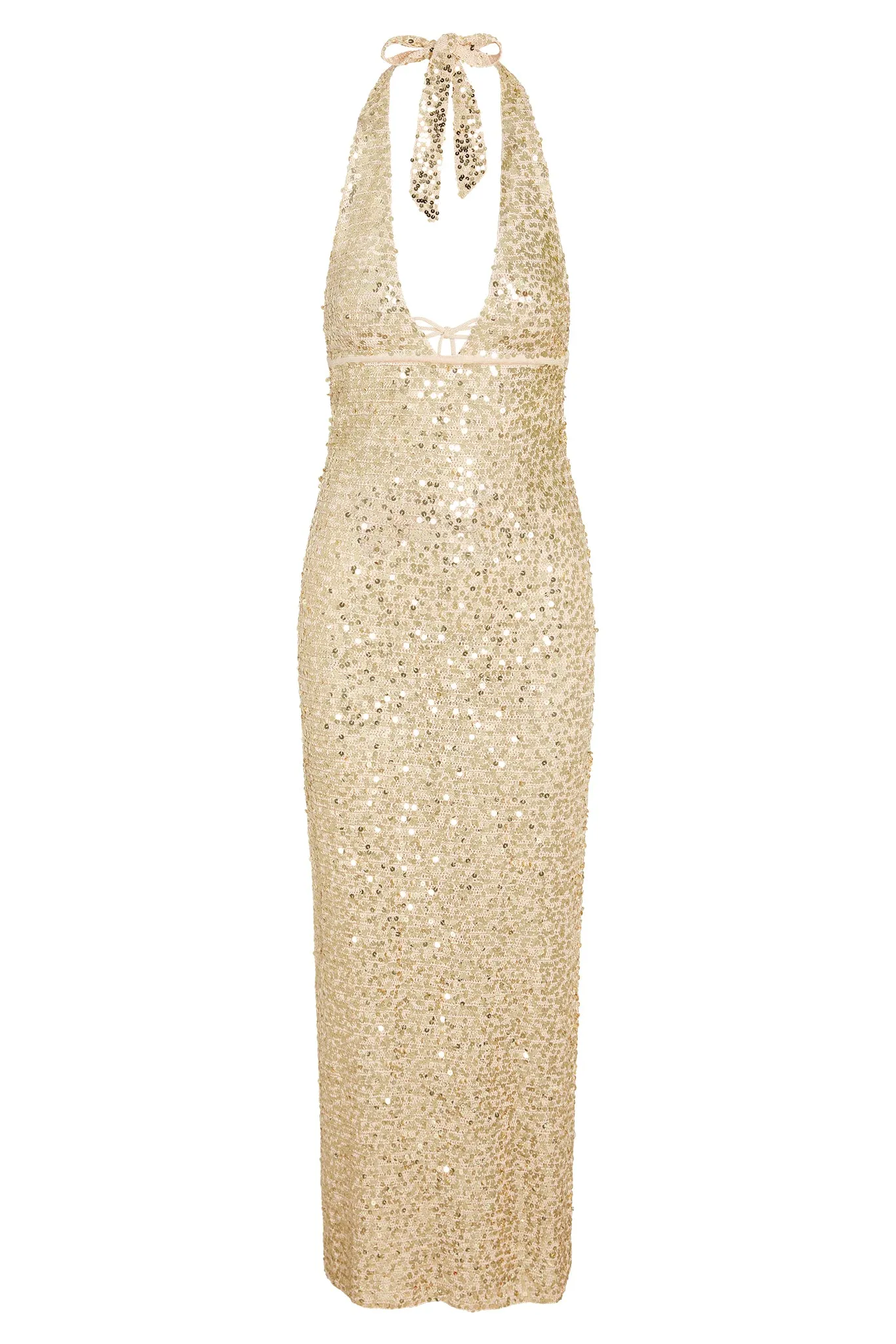 Catania Dress - Champagne Sequin