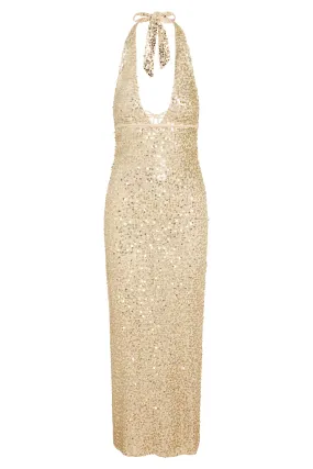 Catania Dress - Champagne Sequin