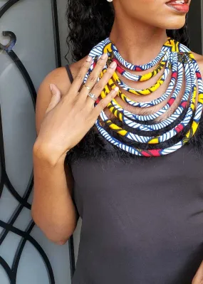 Elia African Print Layered Necklace