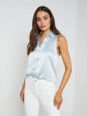 Emmy Sleeveless Silk Blouse