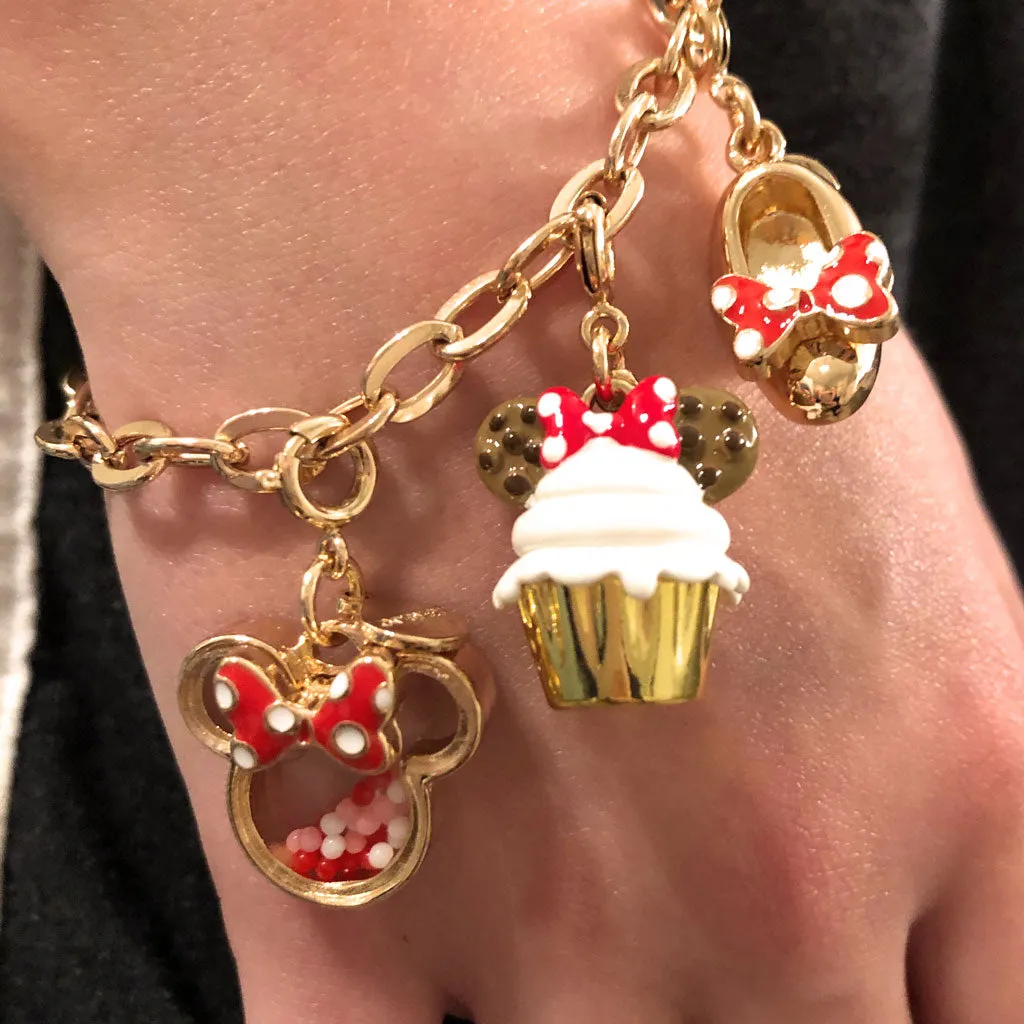 Gold Minnie Cupcake Charm