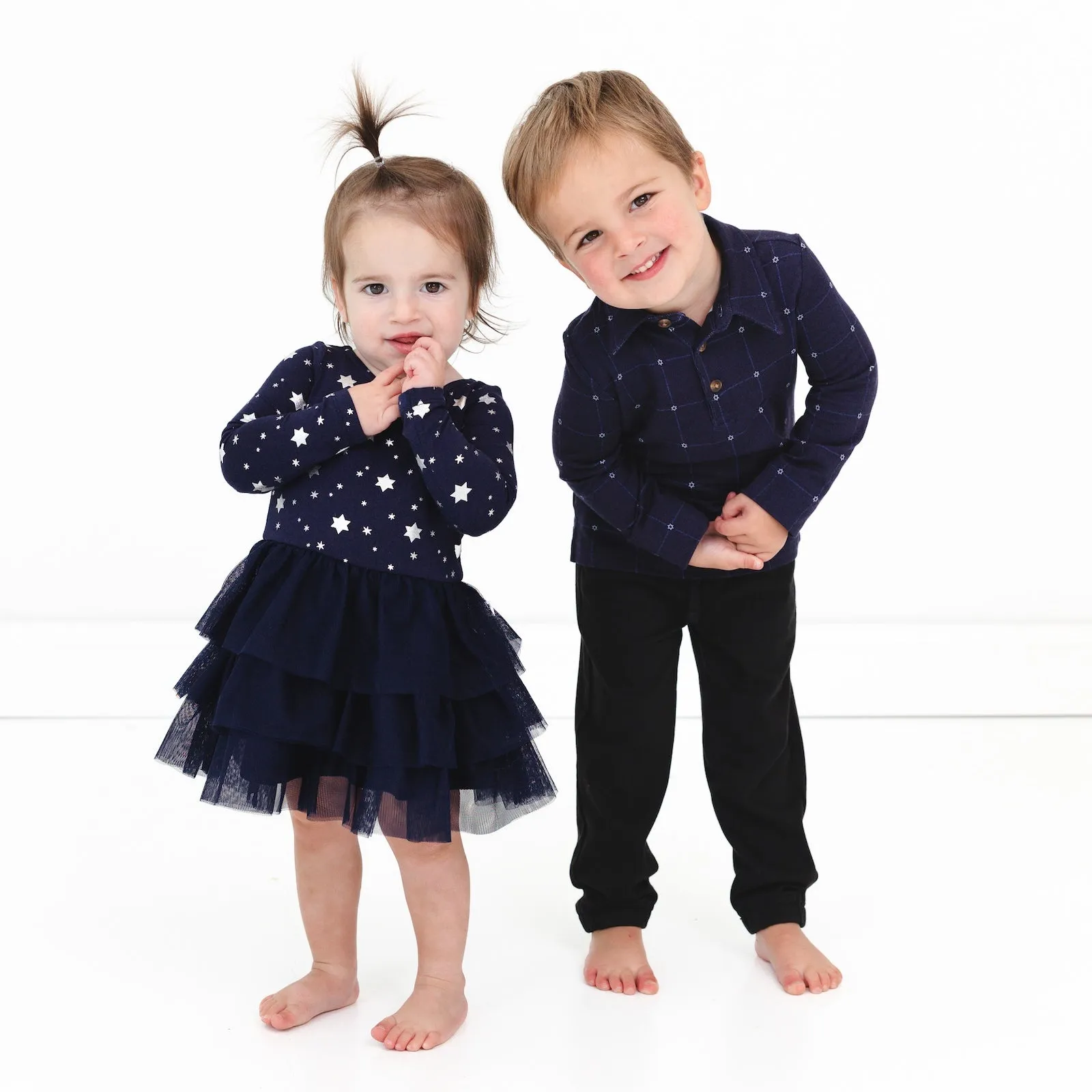 Hanukkah Stars Tiered Tutu Dress with Bloomer