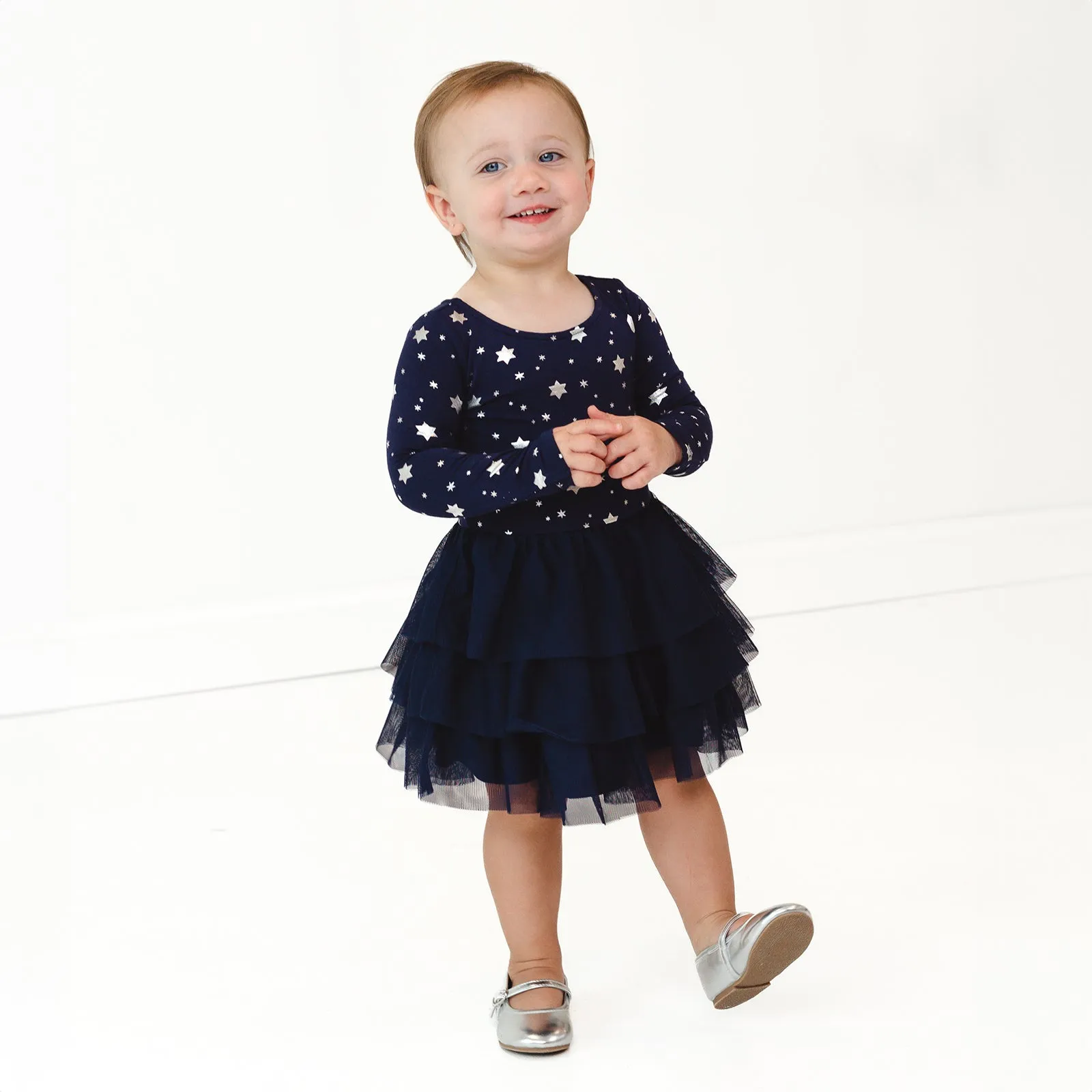 Hanukkah Stars Tiered Tutu Dress with Bloomer