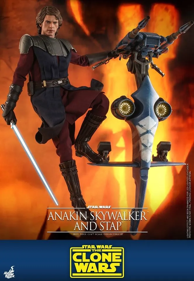 Hot Toys - TMS020 - Star Wars: The Clone Wars - 1/6th scale Anakin Skywalker and STAP Collectible Set