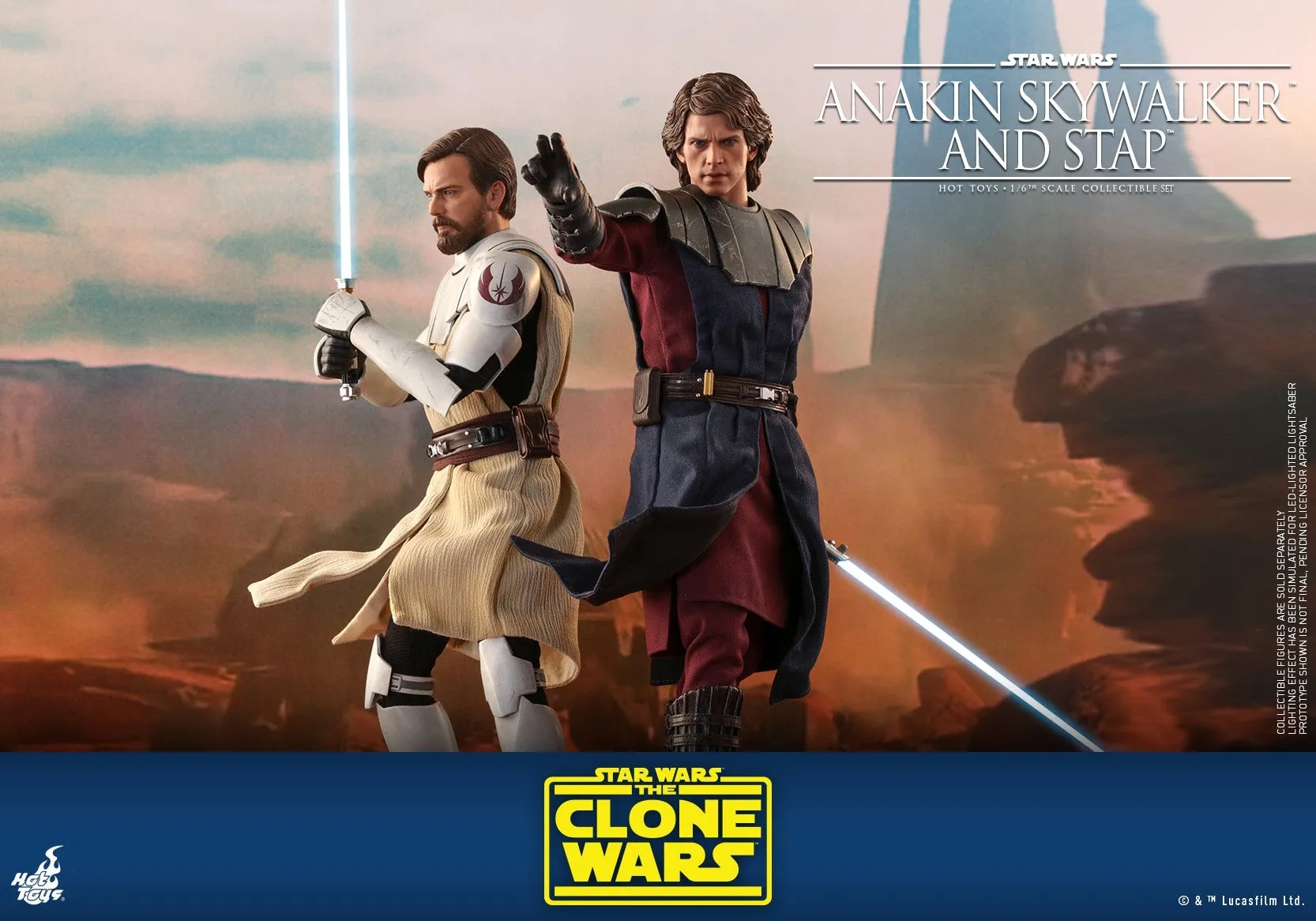 Hot Toys - TMS020 - Star Wars: The Clone Wars - 1/6th scale Anakin Skywalker and STAP Collectible Set