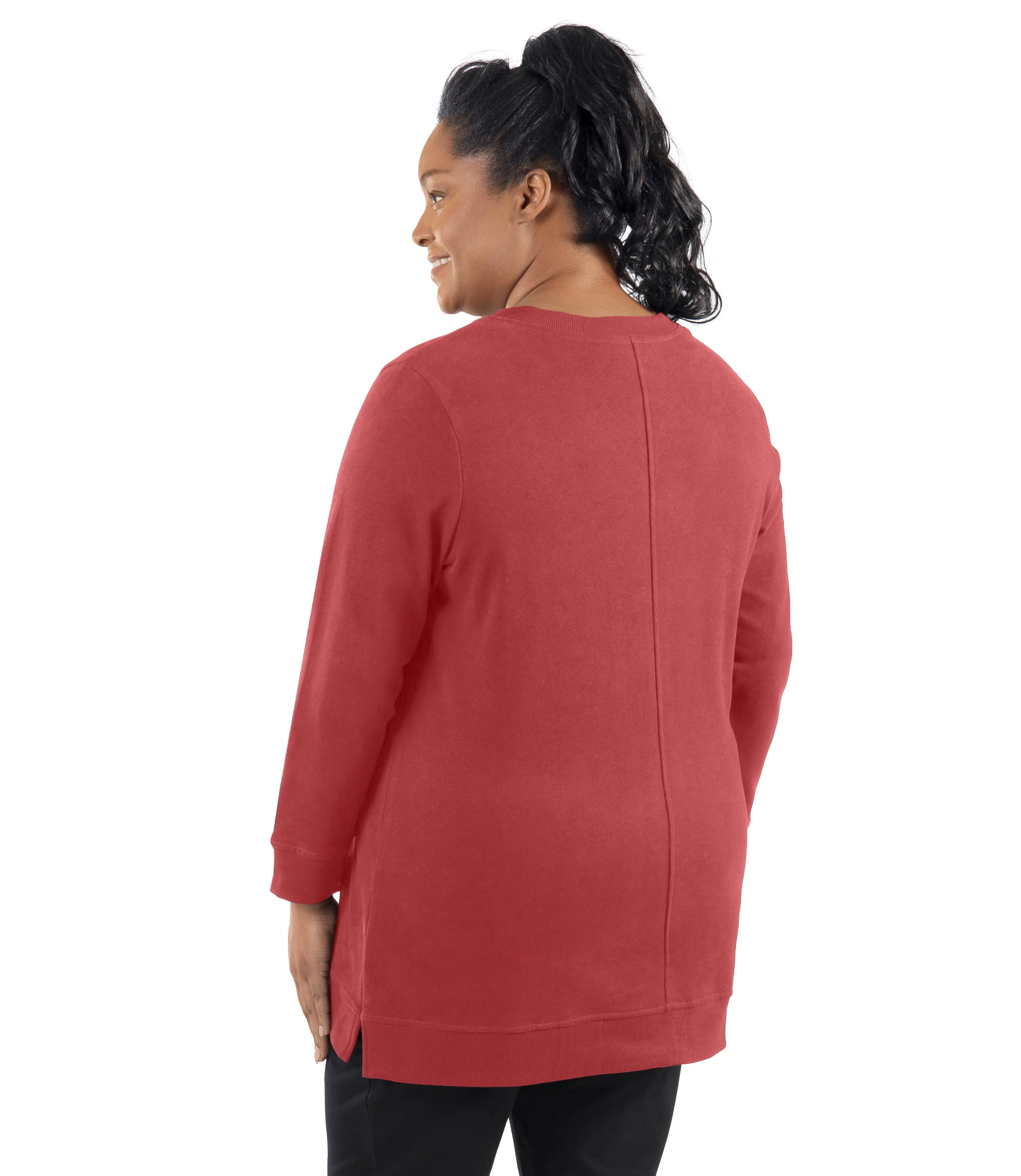 Legacy Cotton Casual V-neck Long Sleeve Tunic Classic Colors