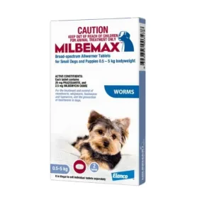 Milbemax Dog Under 5kg Broad Spectrum Allwormer