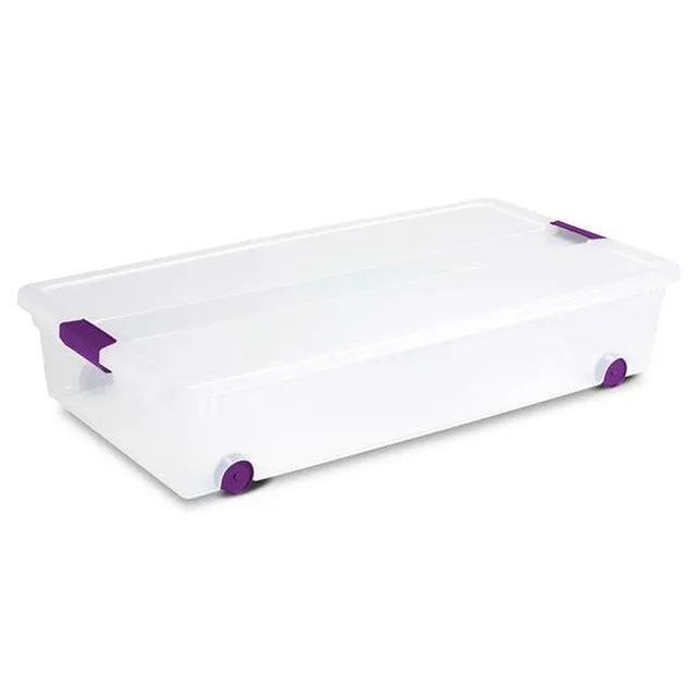 Sterilite 60 Qt Clearview Storage Box Underbed