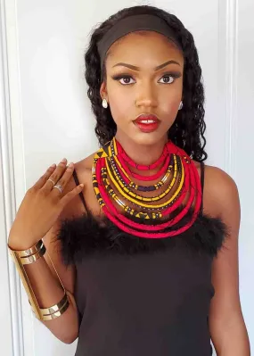 Yasmina African Print Layered Necklace